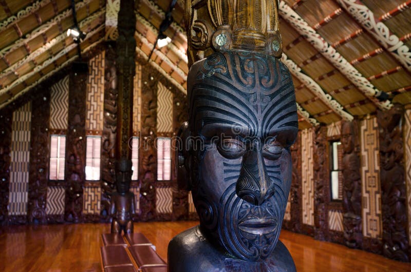 Maori mötehus - Marae royaltyfri fotografi Maori mötehus - Marae royaltyfri fotografi