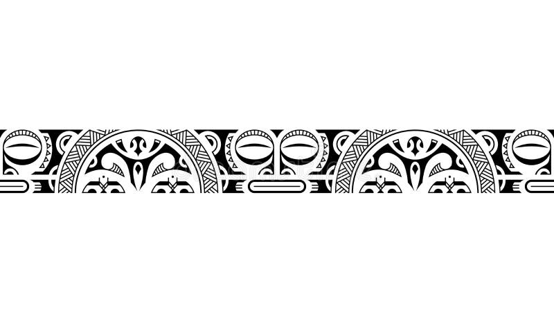 Maori Polynesian Tattoo Bracelet. Tribal Sleeve Seamless Pattern Vector  Stock Vector - Illustration of vector, decorative: 213001406