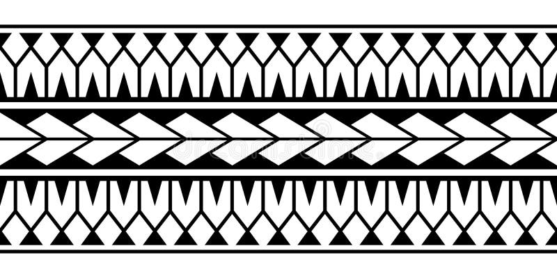 Maori Polynesian Tattoo Bracelet. Tribal Sleeve Seamless Pattern Vector  Stock Vector - Illustration of traditional, tribal: 215955175