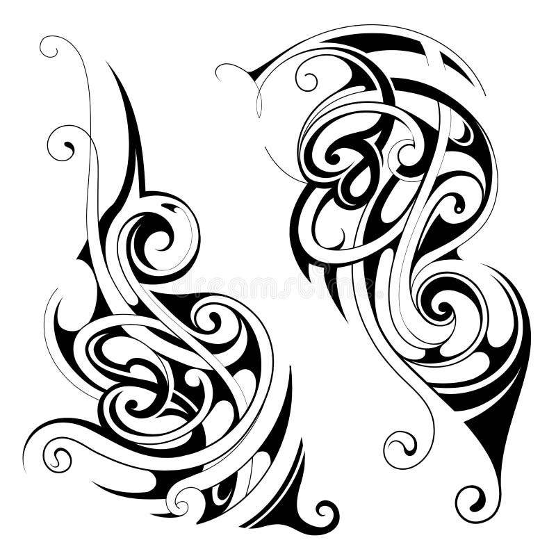 Tattoo Sketch Maori Style with Bear Head Stock Vector - Illustration of ...