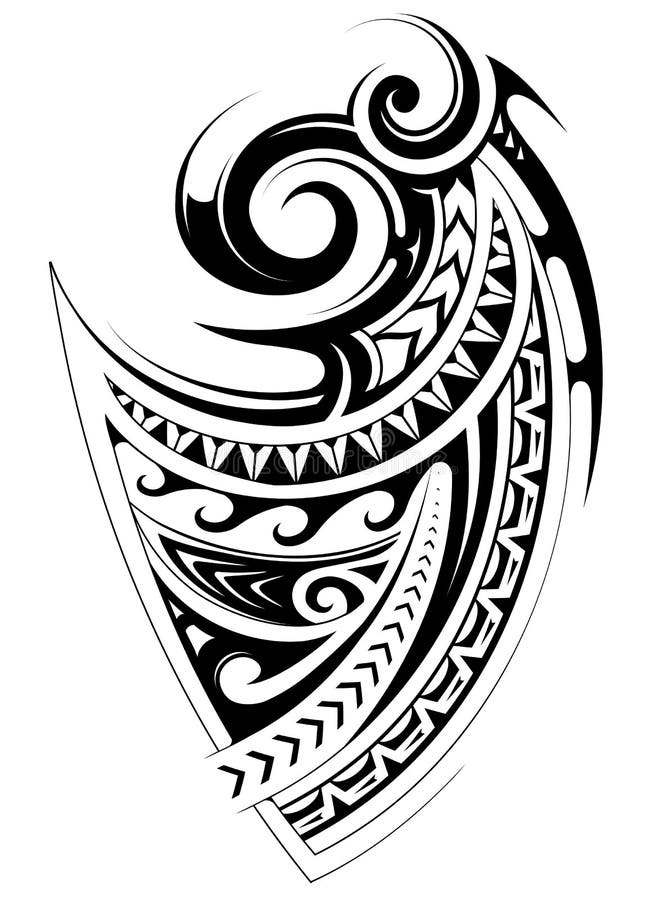 Maori Tribal Art Style Tattoo Design Stock Vector - Illustration of  element, traditional: 207816094