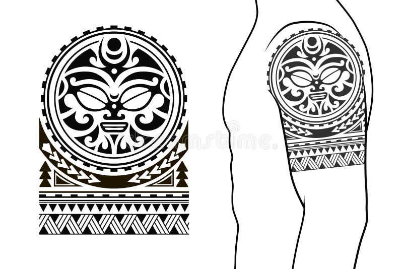 Maori Tribal Style Tattoo Pattern Fit for a Leg. Stock Vector -  Illustration of swastika, pattern: 192197260