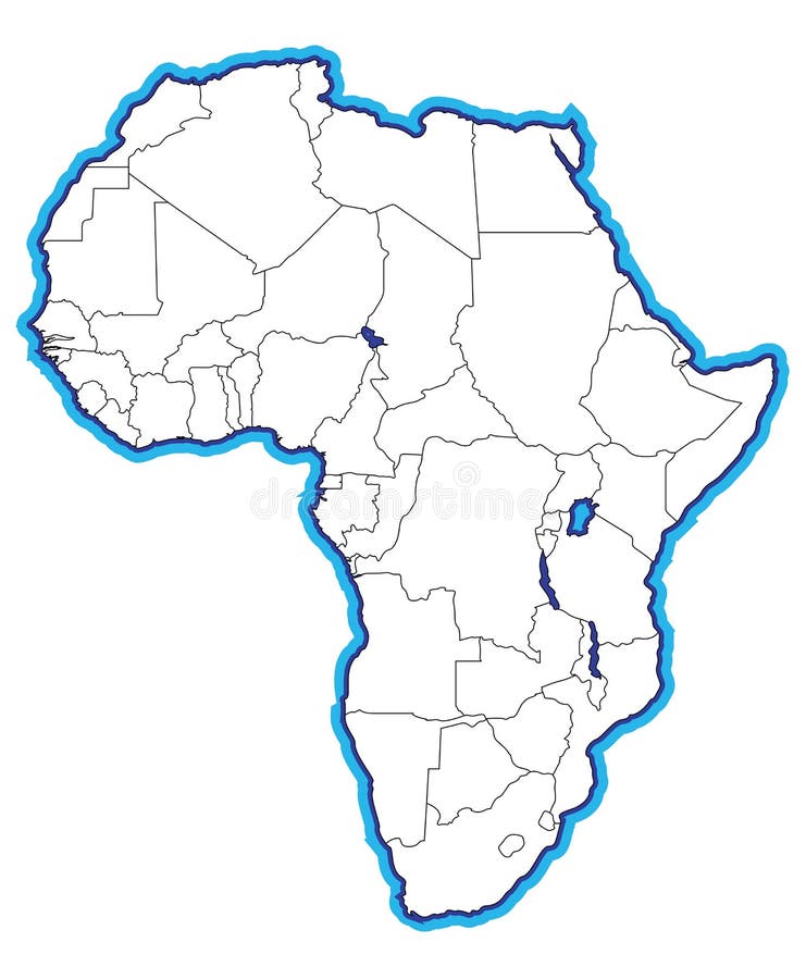 Africa outline map stock illustration. Illustration of flag - 27382489