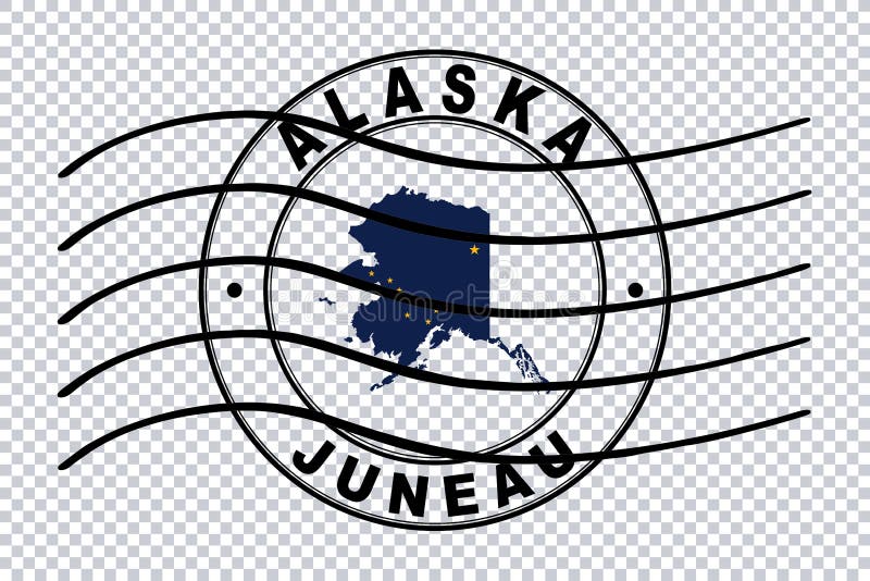 Map of Alaska, Postal Stamp, Sustainable Development, CO2 Emission