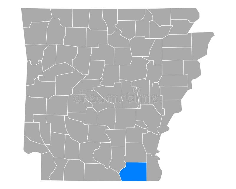 Arkansas Ashley County Map Stock Illustrations 16 Arkansas Ashley