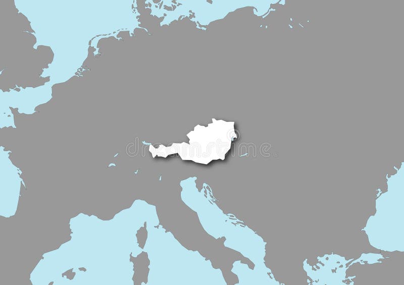 Map of Austria stock illustration