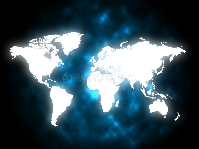 Map Background Means Earth Geography and Continents Stock Illustration