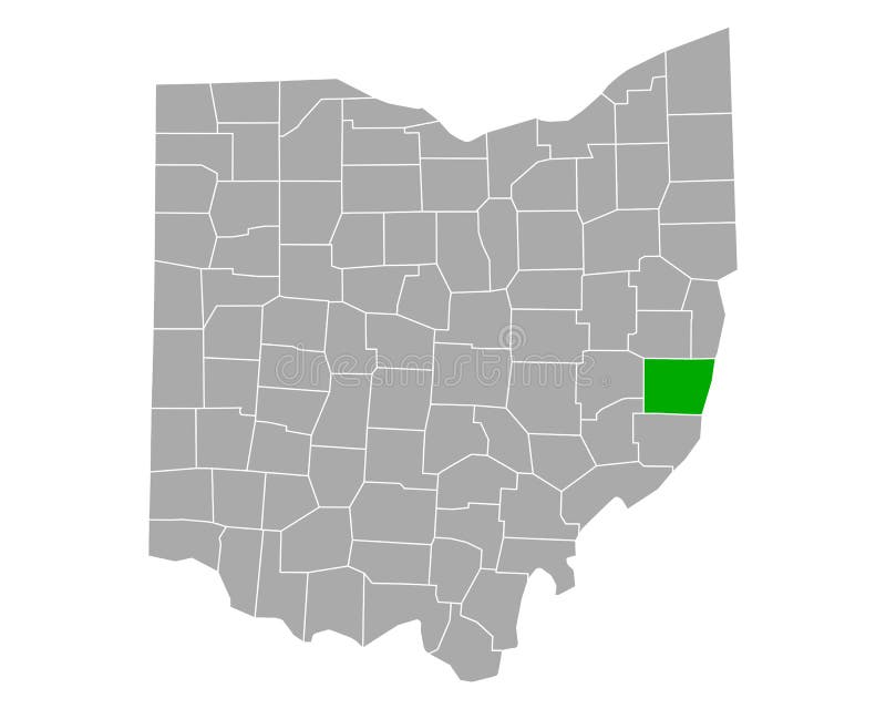 Map of Belmont in Ohio stock vector. Illustration of cartography