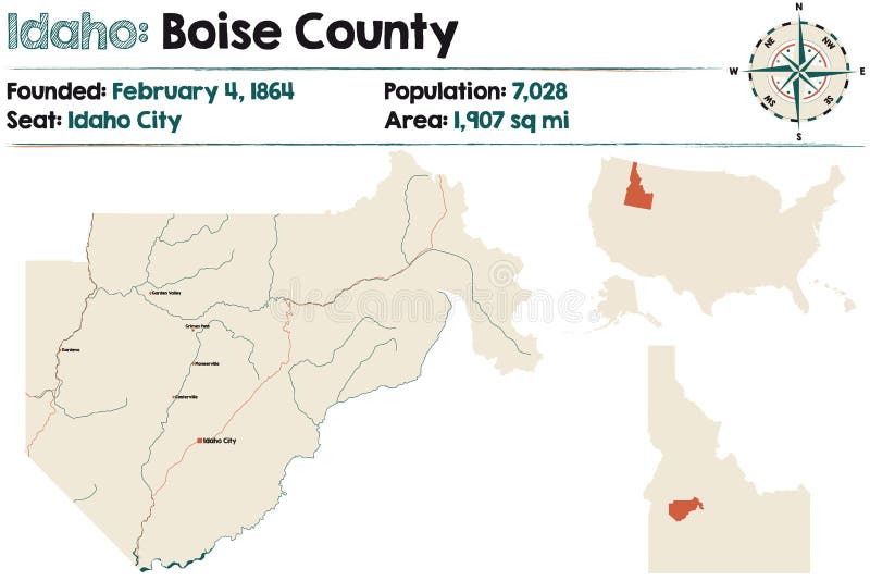 Boise County, Idaho U.S. County, United States of America, USA, U.S