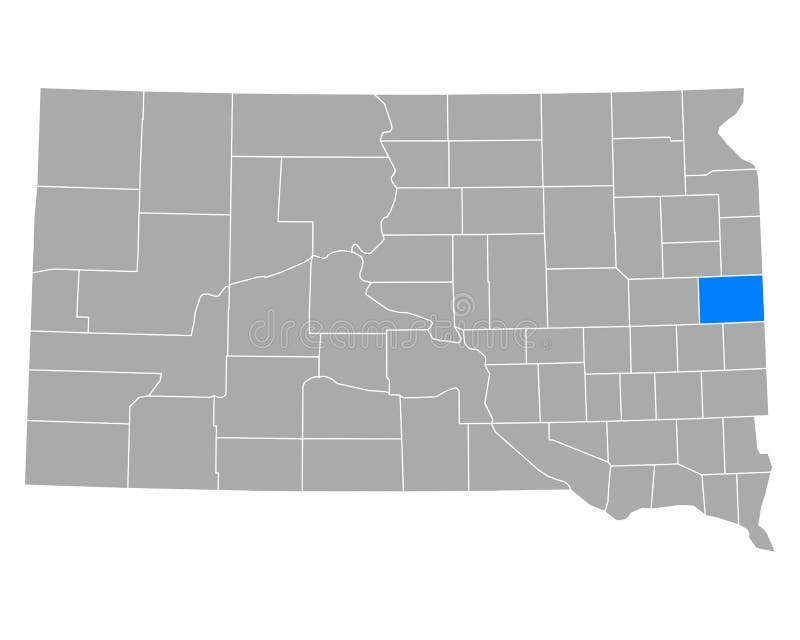 Detailed and accurate illustration of map of Brookings in South Dakota