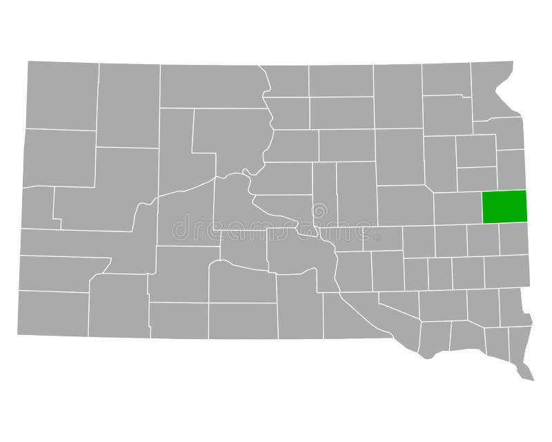 Detailed and accurate illustration of map of Brookings in South Dakota