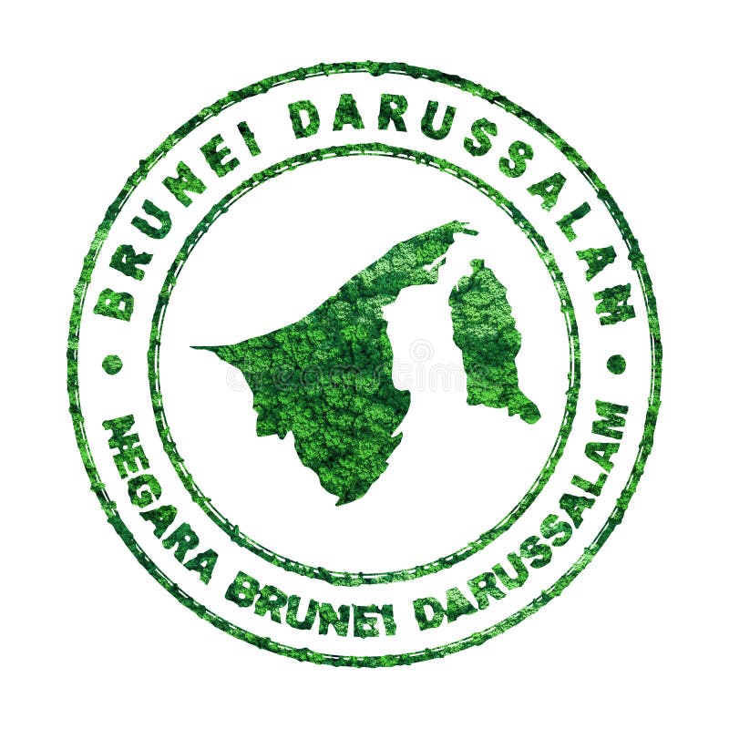 Map of Brunei Darussalam, Environment Concept, Co2 Emission Concept