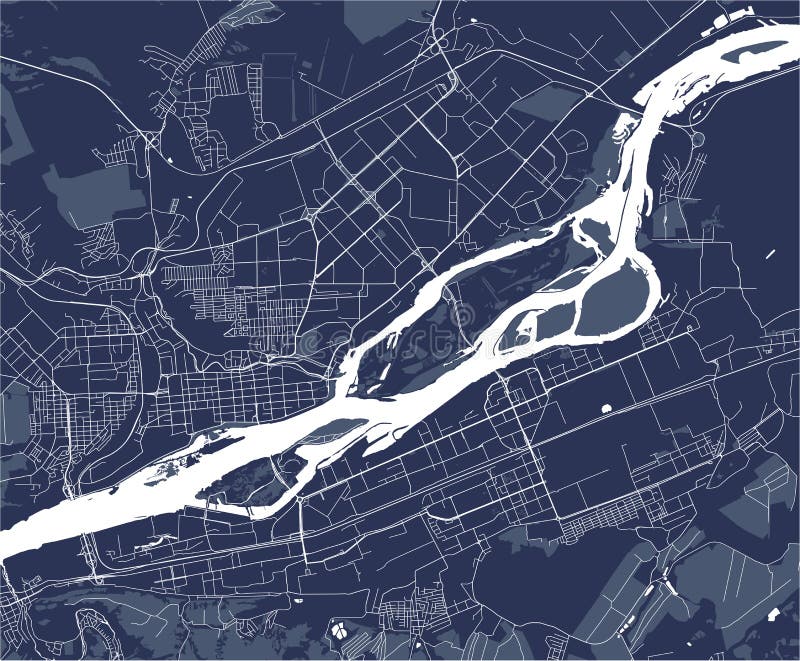 Map of the city of Krasnoyarsk, Russia stock illustration Map of the city of Krasnoyarsk, Russia stock illustration