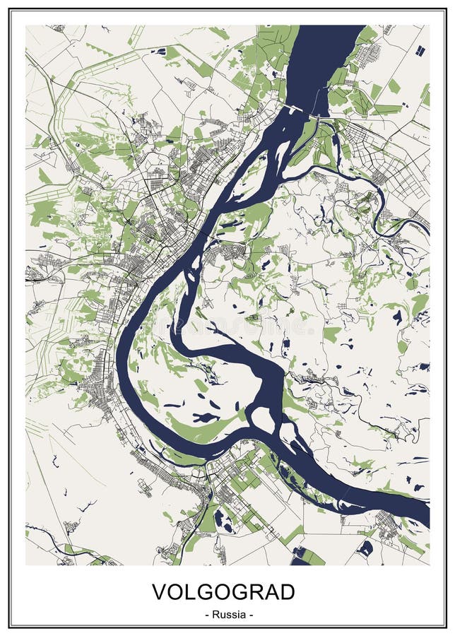 Volzhsky City Russian Federation, Russia, Volgograd Oblast Map Vector