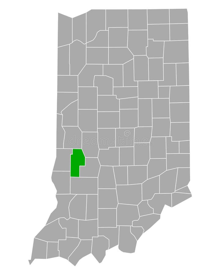 Map of Clay in Indiana stock vector. Illustration of region 193359522