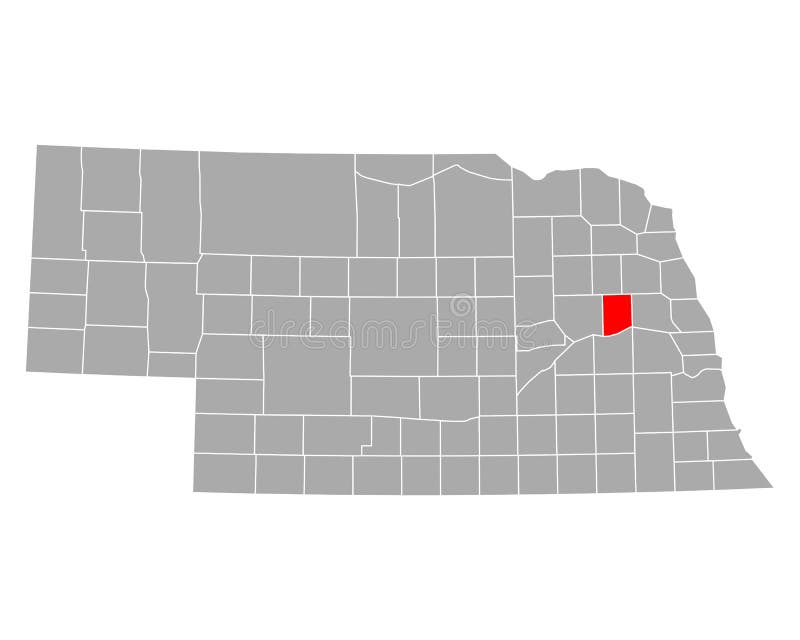 Map of Colfax in Nebraska stock vector. Illustration of county 192676535