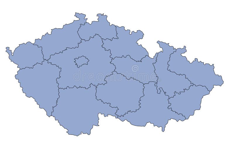 Map Czech Republic vector illustration