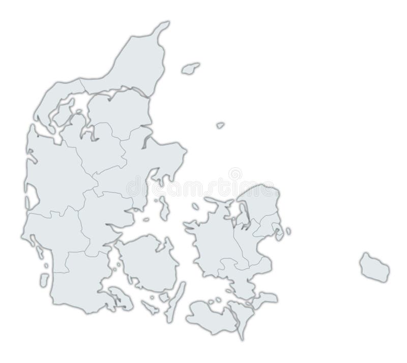 Map Of Denmark royalty free illustration