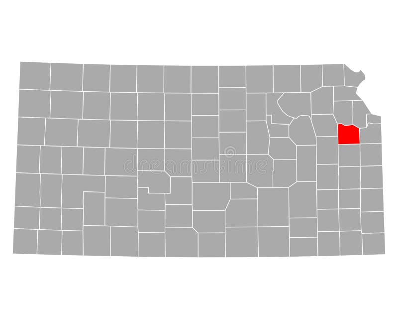Map of Douglas in Kansas stock vector. Illustration of kansas 187495775