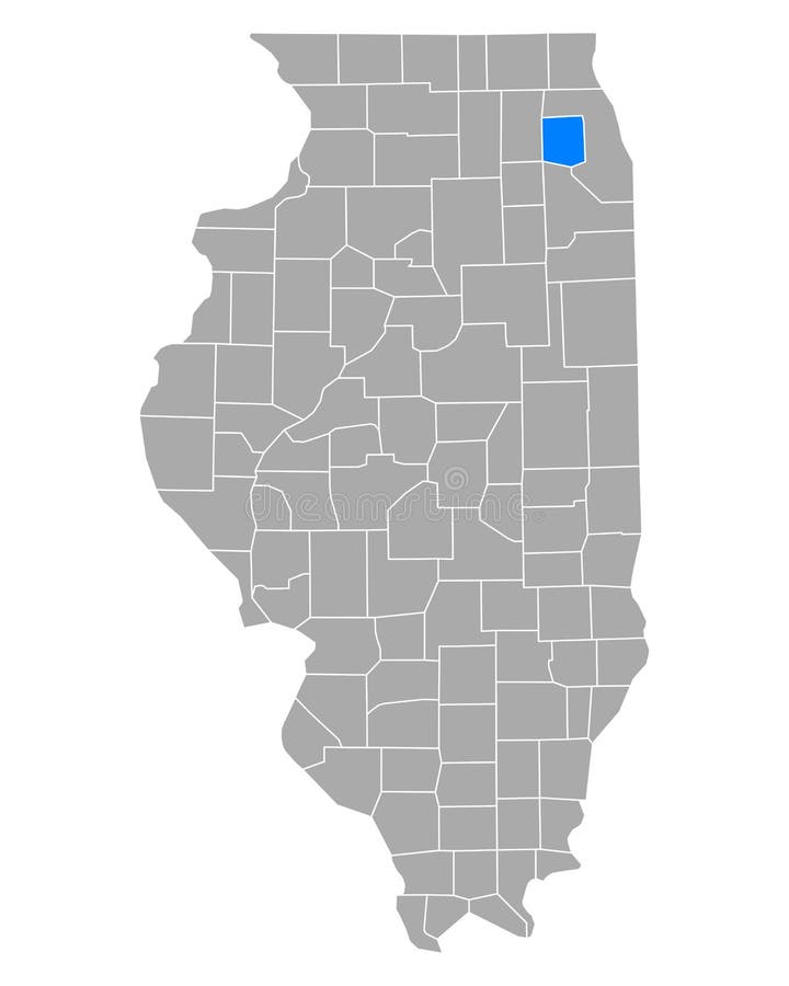 Map of DuPage in Illinois vector illustration