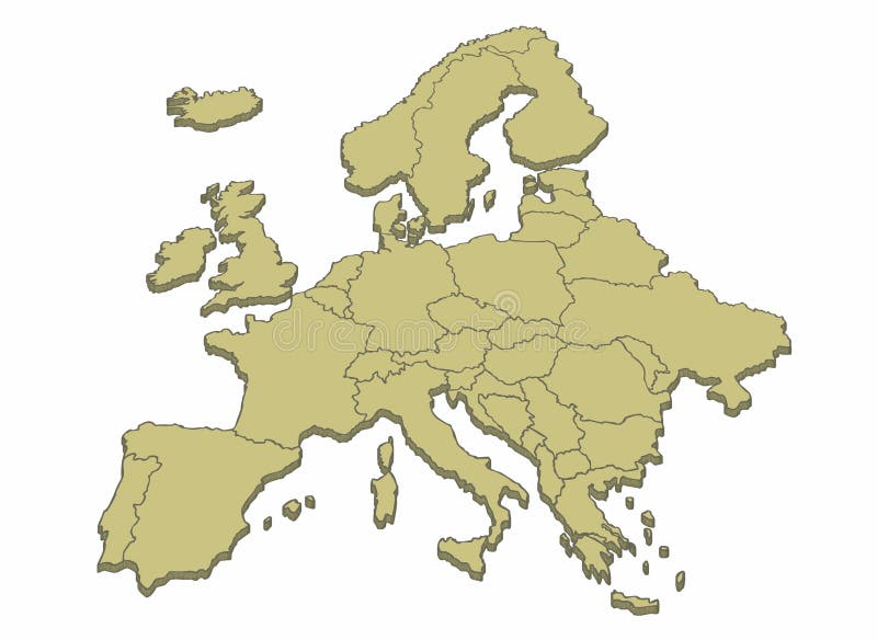 Map of Europe stock illustration