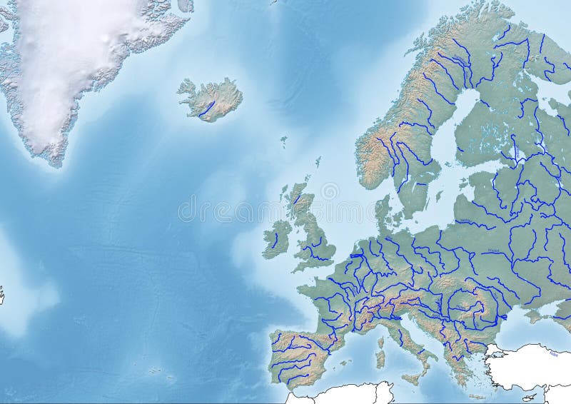 map of europe rivers and cities