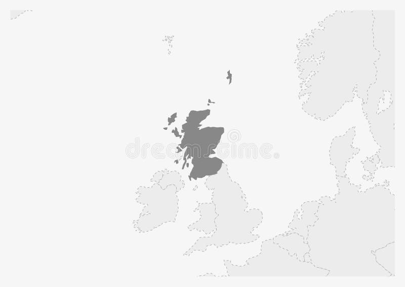 Scotland on Europe map stock vector. Illustration of landmark 129623062