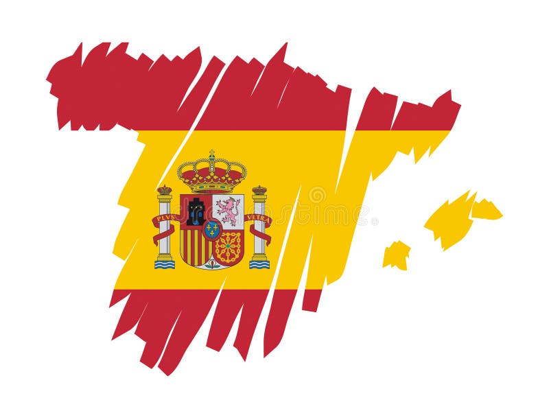 map flag Spain (vector)