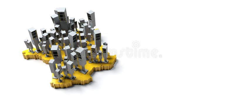 Map of France with too many speed cameras vector illustration