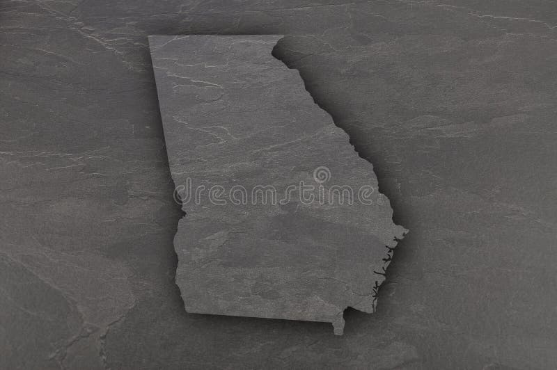 Map of on Dark Slate Stock Illustration Illustration of