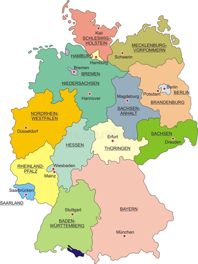 De alemania, fronteras a capitales.