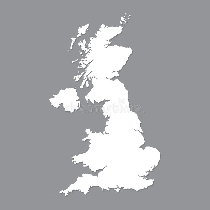 Map of Great Britain. United Kingdom of Great Britain and Northern Ireland simple map. UK icon.