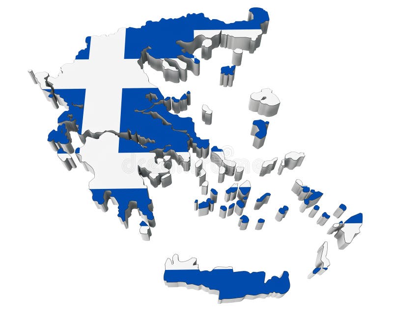 Map of Greece stock illustration