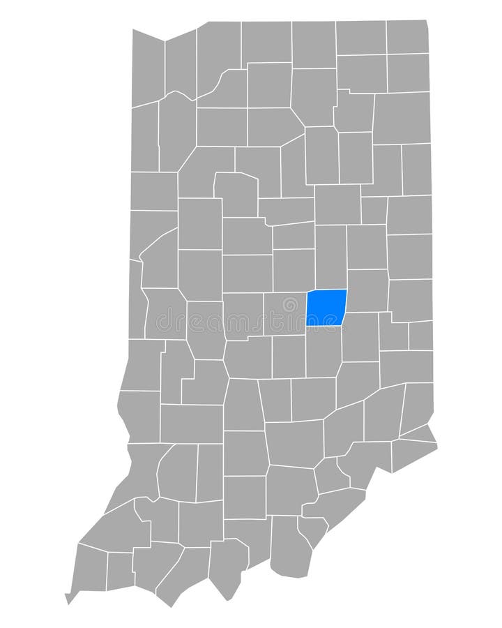 Map of Hancock in Indiana stock vector. Illustration of location