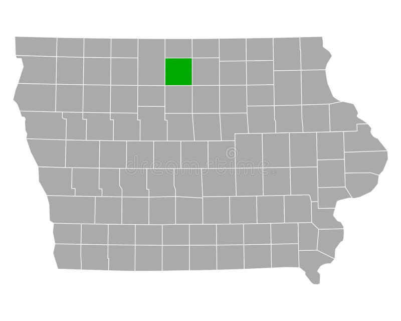 Map of Hancock in Iowa stock vector. Illustration of isolated 189640713