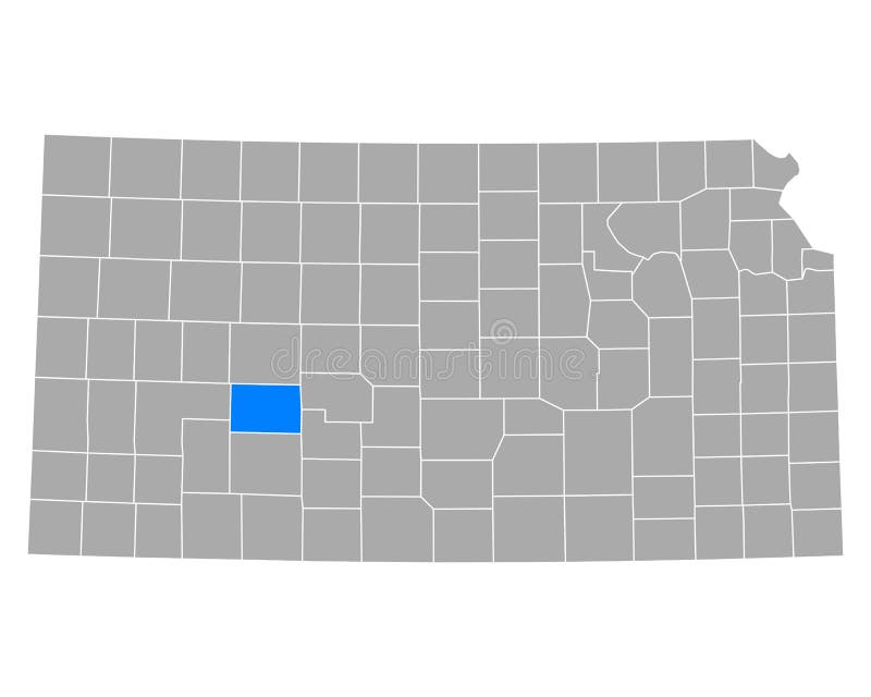 Map of Hodgeman in Kansas stock vector. Illustration of county 186187494