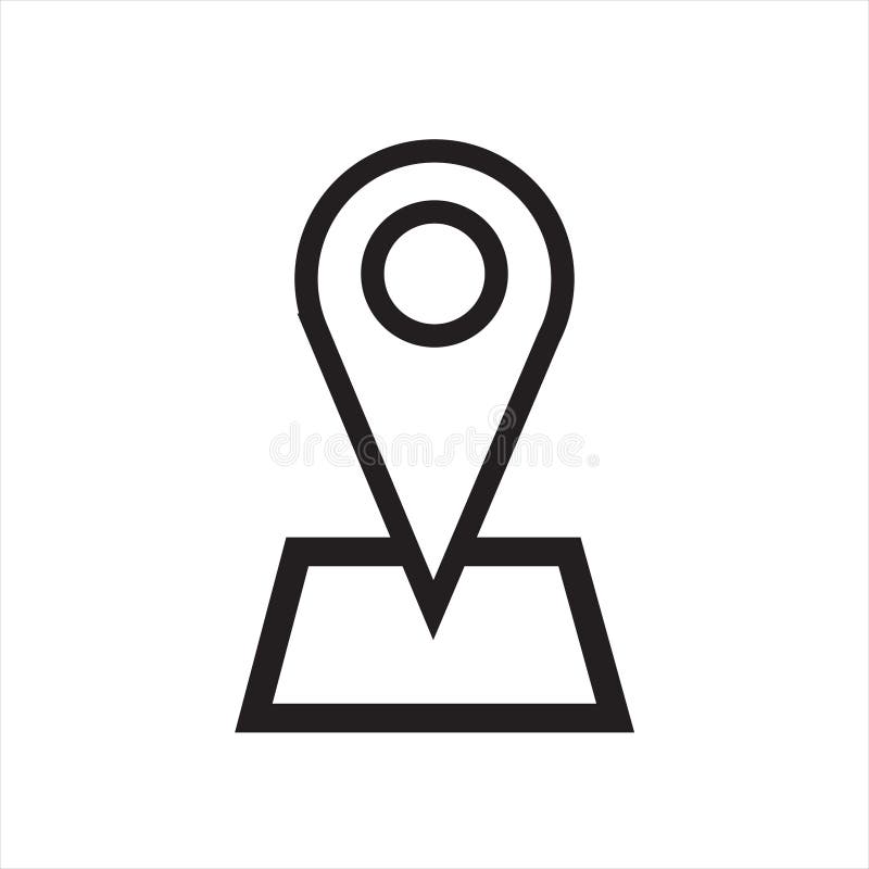 Map Icon Location Symbol stock vector. Illustration of circle 272309443