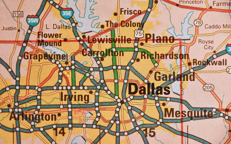 Map Image of Dallas Texas