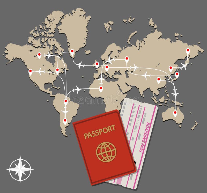 Map jet routes passport