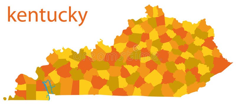 Map of kentucky, usa vector illustration