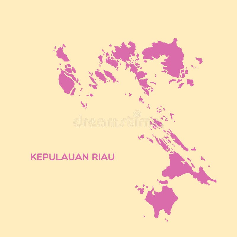 Map Kepulauan Riau Vector Illustration Decorative Design 189447536 