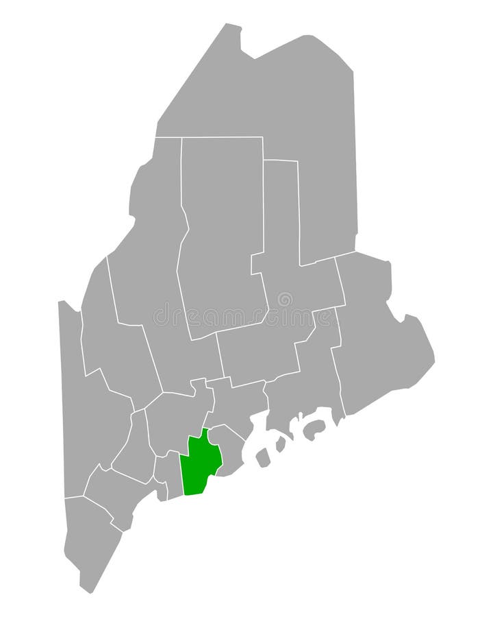 Map of Lincoln in Maine stock vector. Illustration of travel 180378307