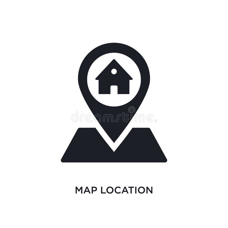 Map location isolated icon. simple element illustration from real estate concept icons. map location editable logo sign symbol royalty free illustration