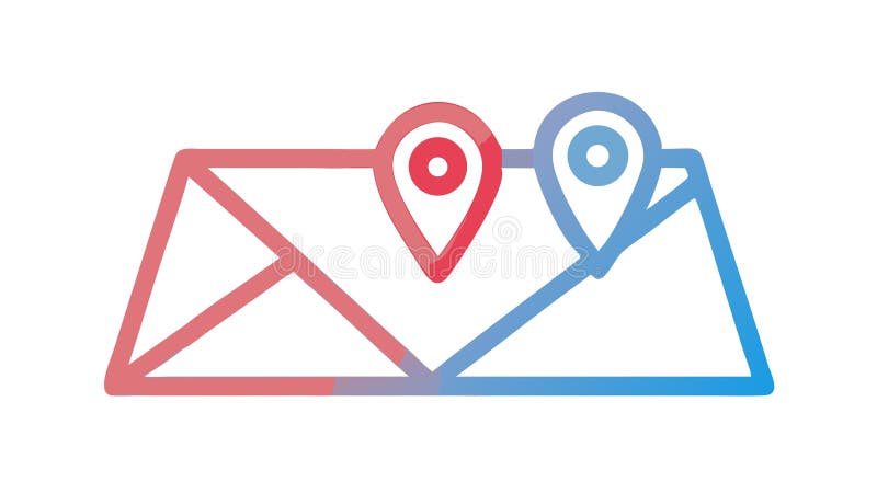 Map with Location Pins Flat Icon for Multiple Destinations, vector design Generative AI vector illustration