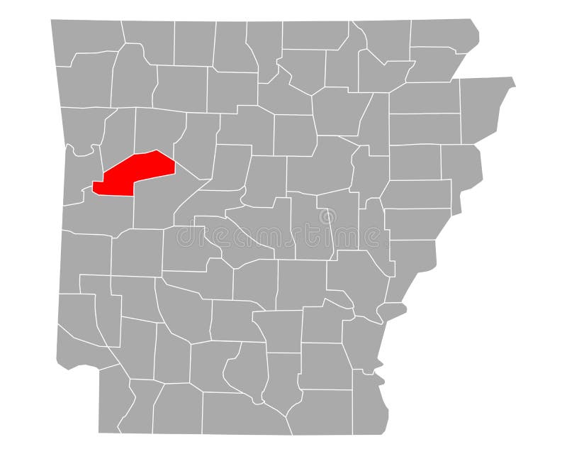 Arkansas, Logan county map stock vector. Illustration of colorful