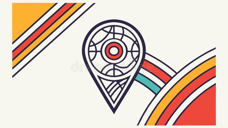 Map Marker Abstract Geometric Shapes, vector design Generative AI stock illustration