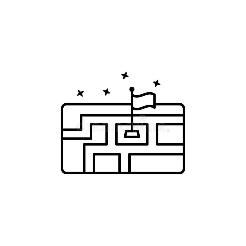 Map marker flag tool icon. Element of maps and navigator icon royalty free illustration