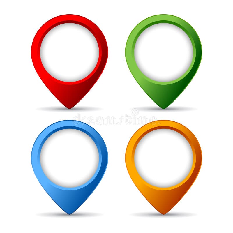 Map markers stock illustration Map markers stock illustration