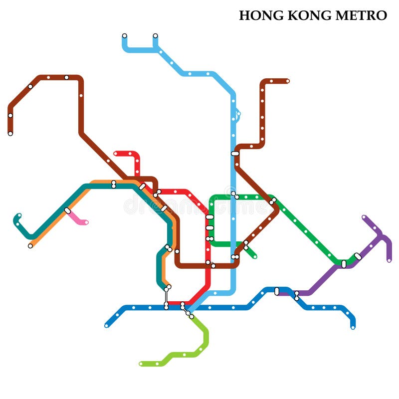 Subway Map. Template of Fictional Town Public Transport Scheme for ...