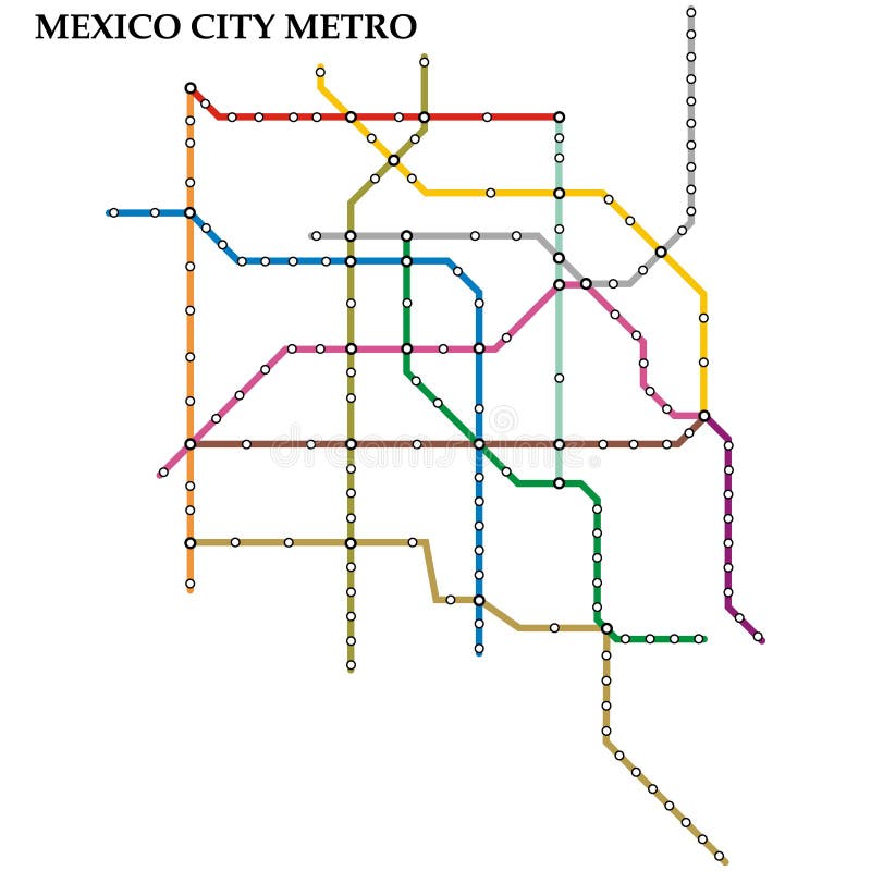 Map of the metro, Subway stock illustration. Illustration of concept